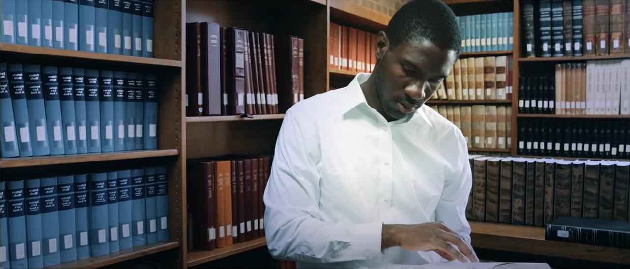 Student in Library